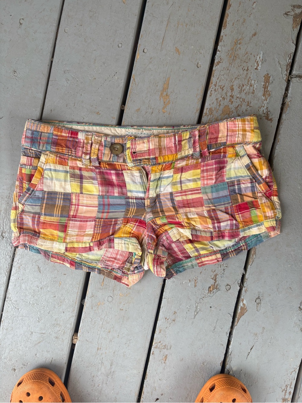 American Eagle Outfitters Multicolor Plaid Cotton Shorts